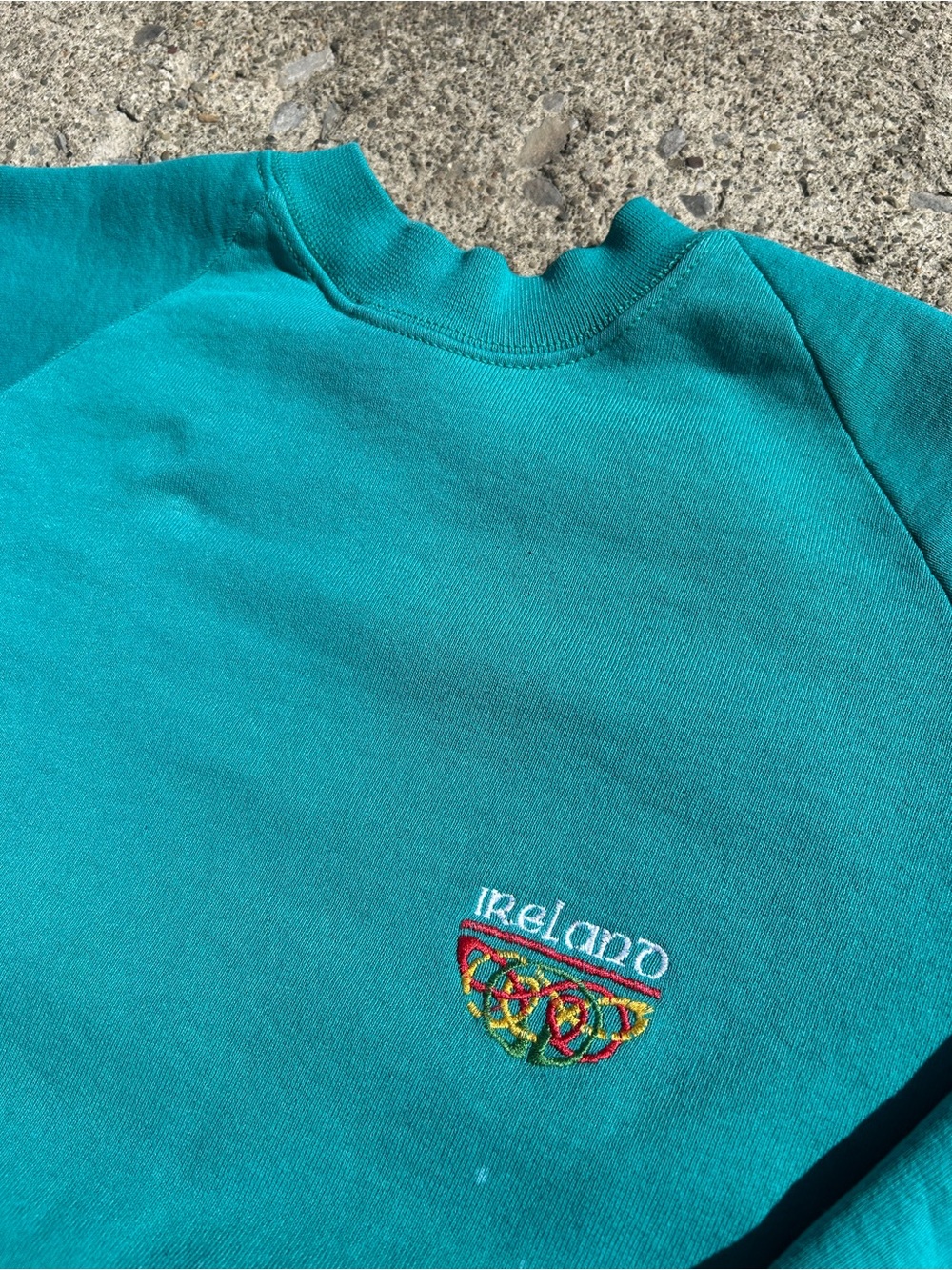 Ireland Embroidered Teal Sweatshirt